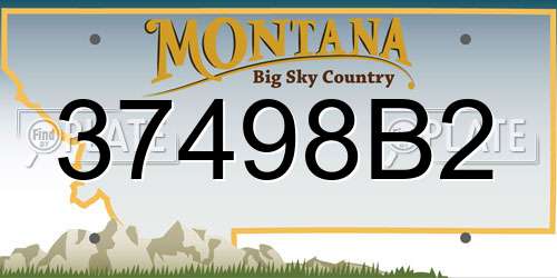 37498B2 Montana License Plate