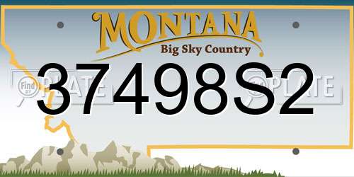37498S2 Montana License Plate