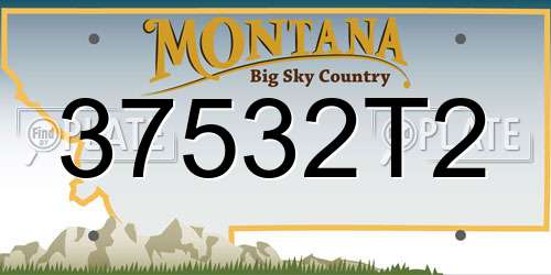 37532T2 Montana License Plate