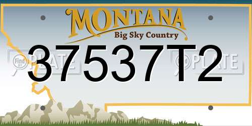 37537T2 Montana License Plate