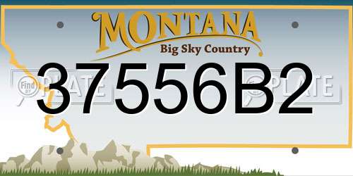 37556B2 Montana License Plate