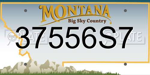37556S7 Montana License Plate