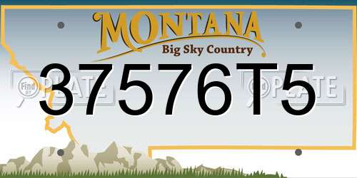 37576T5 Montana License Plate