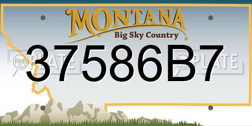 37586B7 Montana License Plate