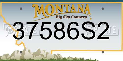 37586S2 Montana License Plate
