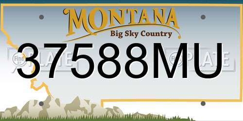 37588MU Montana License Plate