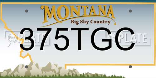 375TGC Montana License Plate