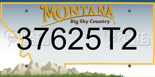 37625T2 Montana License Plate