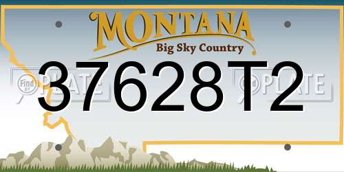 37628T2 Montana License Plate