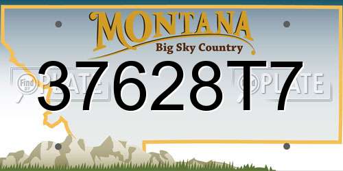 37628T7 Montana License Plate