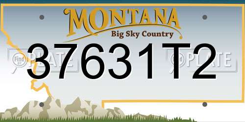 37631T2 Montana License Plate