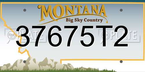 37675T2 Montana License Plate