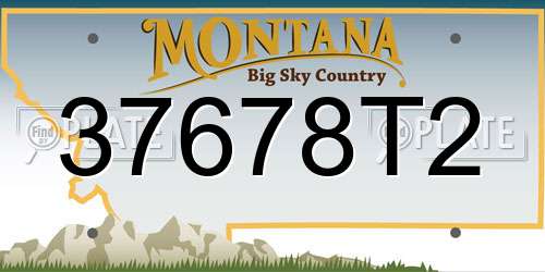 37678T2 Montana License Plate