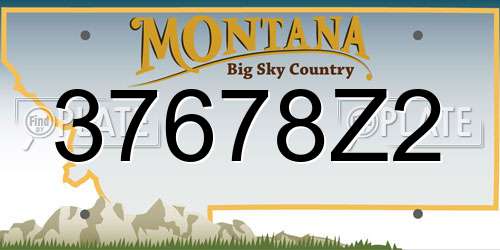 37678Z2 Montana License Plate
