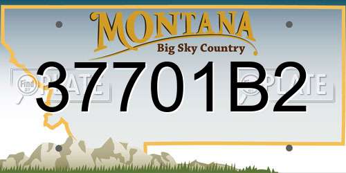 37701B2 Montana License Plate