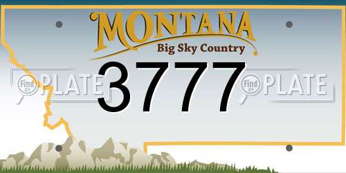 3777 Montana License Plate
