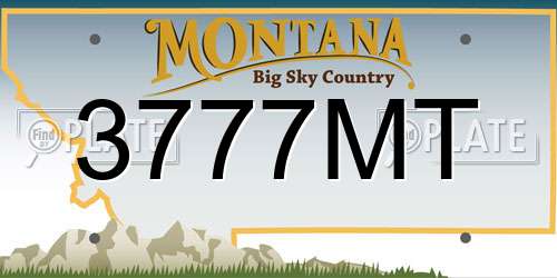 3777MT Montana License Plate