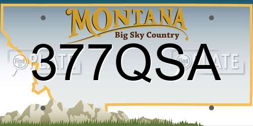 377QSA Montana License Plate