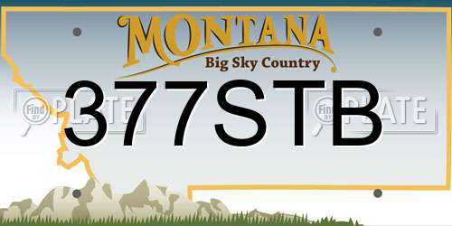 377STB Montana License Plate