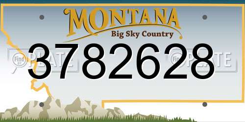 3782628 Montana License Plate