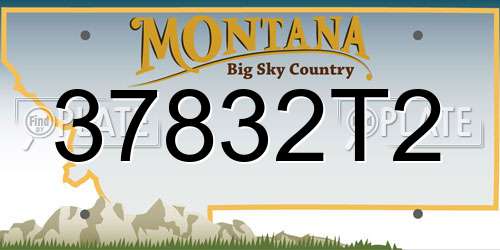 37832T2 Montana License Plate