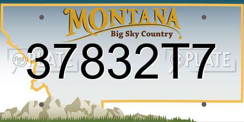 37832T7 Montana License Plate
