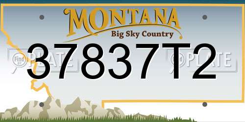 37837T2 Montana License Plate