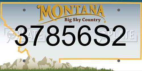 37856S2 Montana License Plate