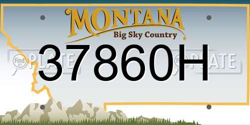 37860H Montana License Plate