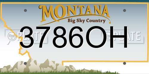 3786OH Montana License Plate