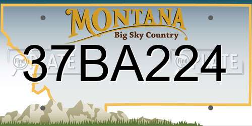 37BA224 Montana License Plate