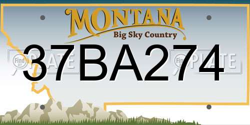 37BA274 Montana License Plate