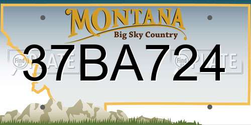 37BA724 Montana License Plate