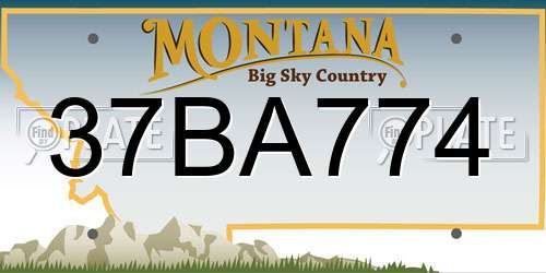 37BA774 Montana License Plate