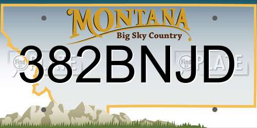 382BNJD Montana License Plate