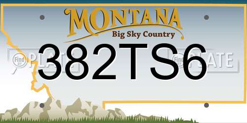 382TS6 Montana License Plate