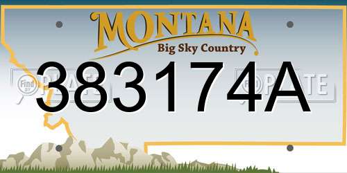 383174A Montana License Plate