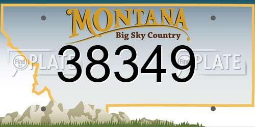 38349 Montana License Plate