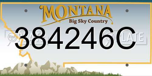 384246C Montana License Plate
