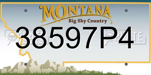 38597P4 Montana License Plate