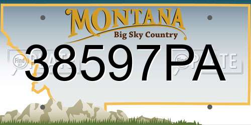 38597PA Montana License Plate