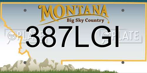 387LGI Montana License Plate