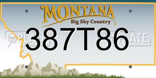 387T86 Montana License Plate