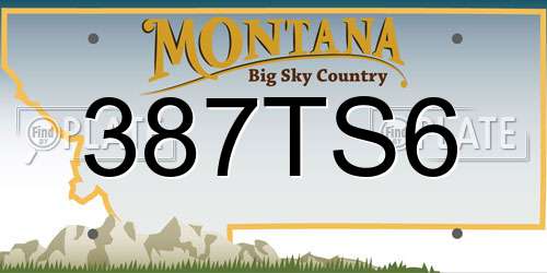 387TS6 Montana License Plate