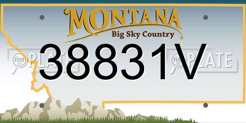 38831V Montana License Plate