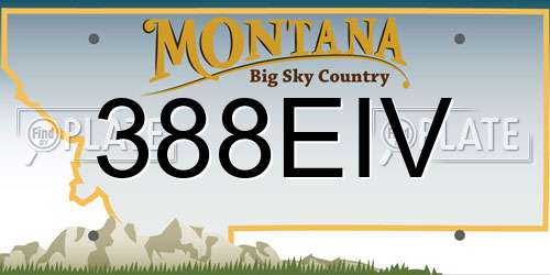 388EIV Montana License Plate