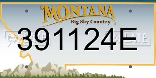 391124E Montana License Plate