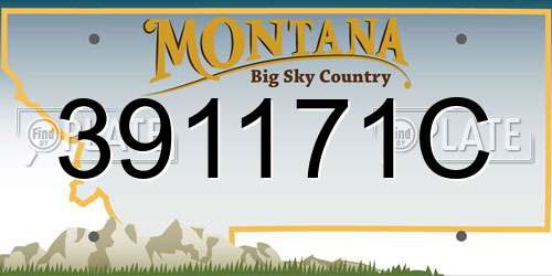391171C Montana License Plate