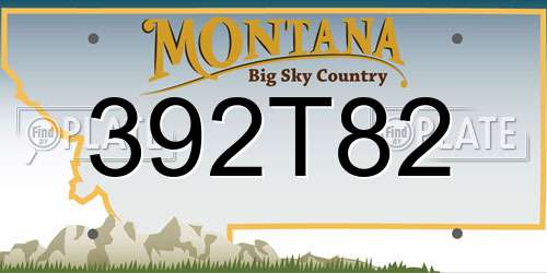 392T82 Montana License Plate
