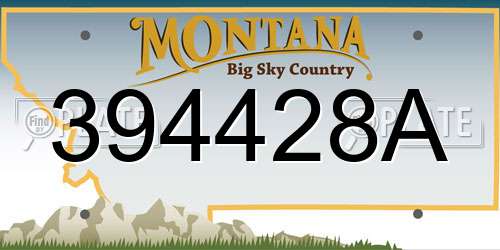 394428A Montana License Plate